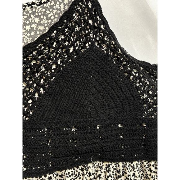 Eyeshadow women's Floral Crochet Babydoll Mini Dress top Sz 4X ruffle boho chic - Picture 4 of 9